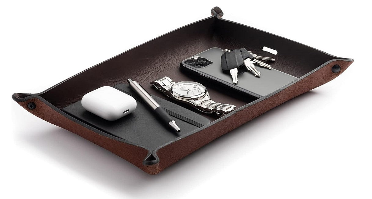 Bedside vallet tray for watches, keys and rings