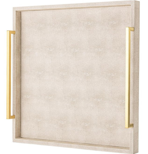 Elegant shagrin serving tray that eveyone will comment on