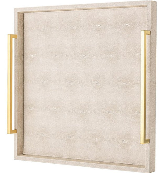 Elegant shagrin serving tray that eveyone will comment on